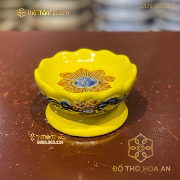 Chân Nến Men Vàng Hoàng Kim