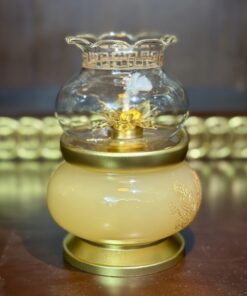 Đèn Dầu Lưu Ly Vàng Bọc Đồng
