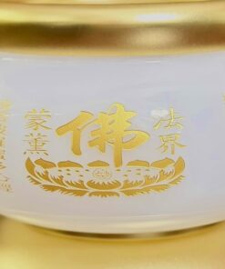 Bát Hương Lưu Ly Trắng Bọc Đồng