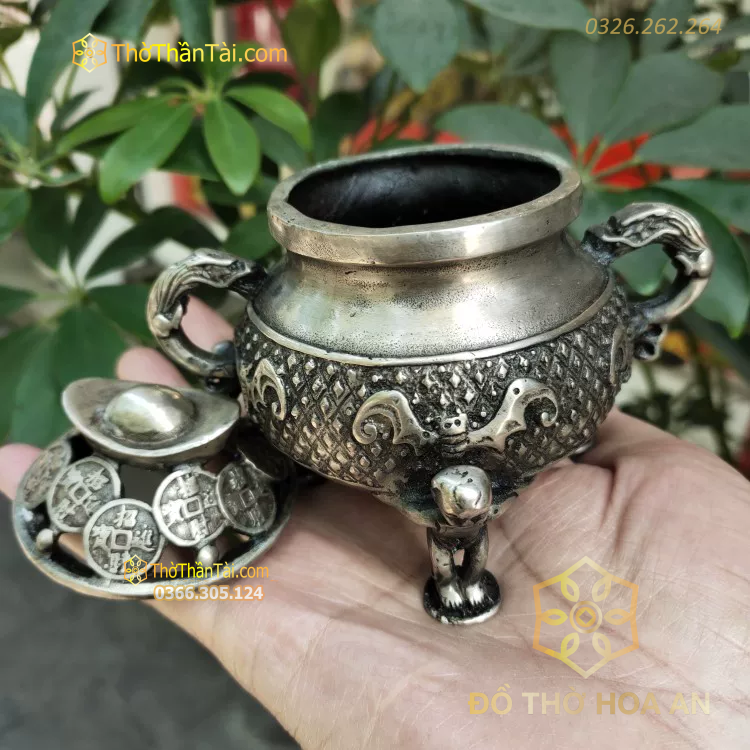 Đốt Trầm Đồng Thỏi Tiền Vàng