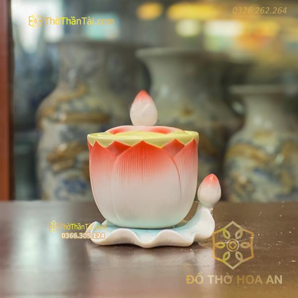 Chóe Thờ Hoa Sen Sứ Đức Hóa