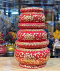 Bát Hương Sứ Gấm Đỏ Cao Cấp