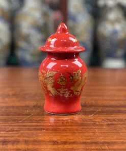 Chóe Thờ Sứ Men Đỏ Bát Tràng