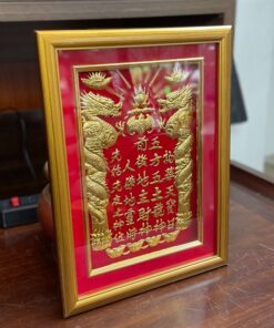 Bài Vị Thần Tài Dát Vàng Nền Đỏ
