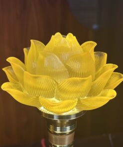 Đèn Thờ Hoa Sen 1 Bông Lưu Ly Thân Hợp Kim