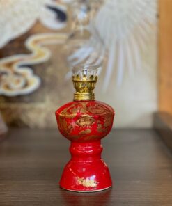 Đèn Dầu Sứ Men Đỏ Bát Tràng