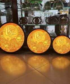 Đèn Hào Quang Tranh Trúc Chỉ Chữ Phúc