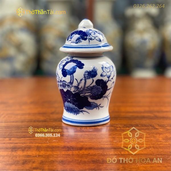 Chóe Thờ Sứ Sen Men Lam