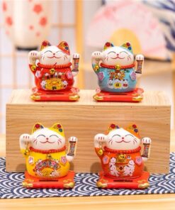 Mèo Thần Tài Vẫy Tay Năng Lượng Cao 14cm