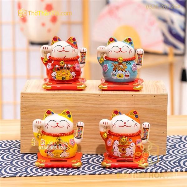 Mèo Thần Tài Vẫy Tay Năng Lượng Cao 14cm