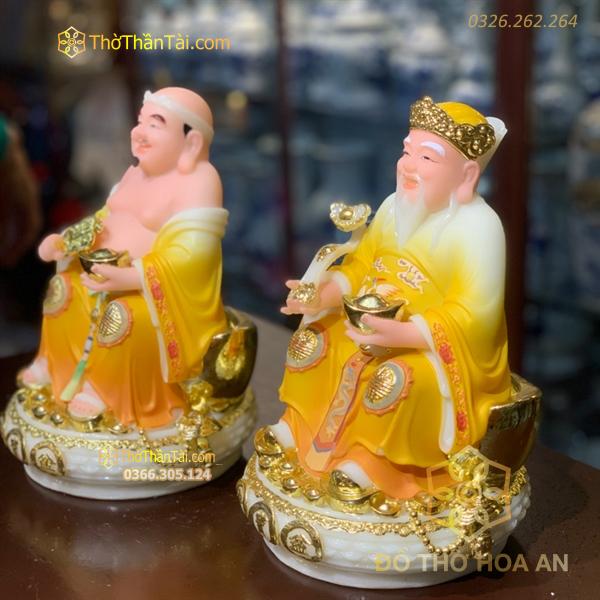 Tượng Thần Tài Thổ Địa Đá Vàng TD10