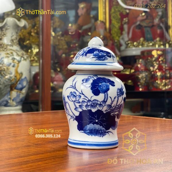 Chóe Thờ Sứ Sen Men Lam