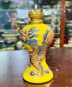 Đèn Dầu Men Vàng Hoàng Kim