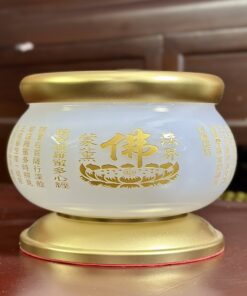 Bát Hương Lưu Ly Trắng Bọc Đồng