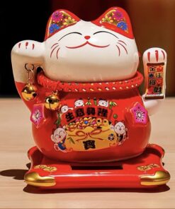 Mèo Thần Tài Vẫy Tay Năng Lượng Cao 14cm