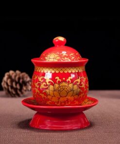 Chóe Thờ Sứ Gấm Đỏ