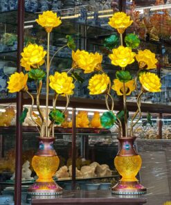 Đèn Thờ Hoa Sen 9 Bông Lưu Ly Thiên Đăng