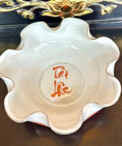 Bát Thả Hoa Sứ Vân Đá Đỏ