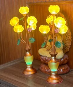 Đèn Thờ Hoa Sen Lưu Ly Thân Ngọc A23
