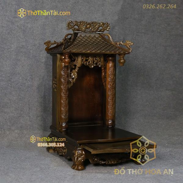 Bàn Thờ Thần Tài Gỗ Gụ Mái Chùa
