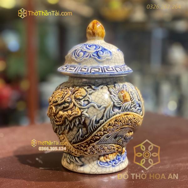 Chóe Thờ Men Rạn Đắp Nổi