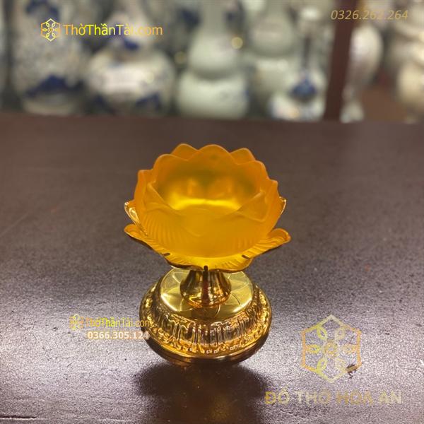 Chân Nến Thờ Hoa Sen Lưu Ly