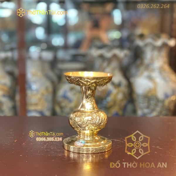 Chân Nến Đồng Thờ Rồng Phượng