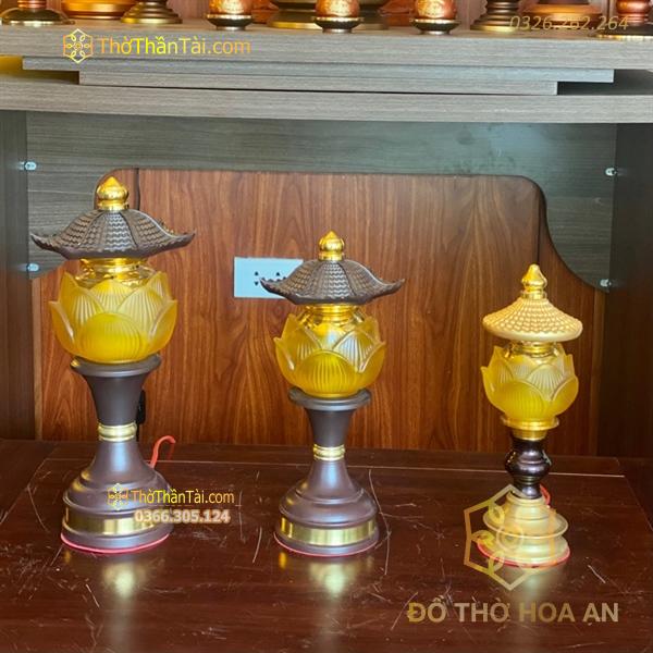 Đèn Thờ Chóp Sen Vàng