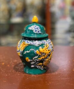 Chóe Thờ Men Xanh Lục Bảo Đắp Nổi
