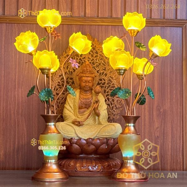 Đèn Thờ Hoa Sen Lưu Ly Thân Ngọc A23