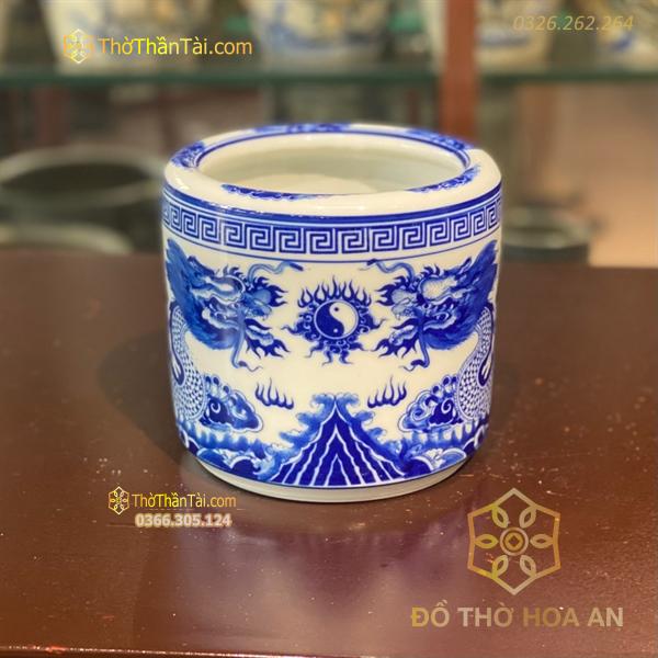 Bát Hương Rồng Phú Quý Men Trắng