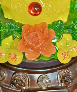Tỳ Hưu Phong Thuỷ Xoay Đế Gỗ Hồ Lô Vàng