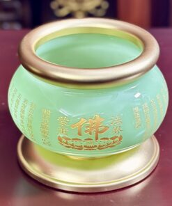 Bát Hương Lưu Ly Xanh Bọc Đồng