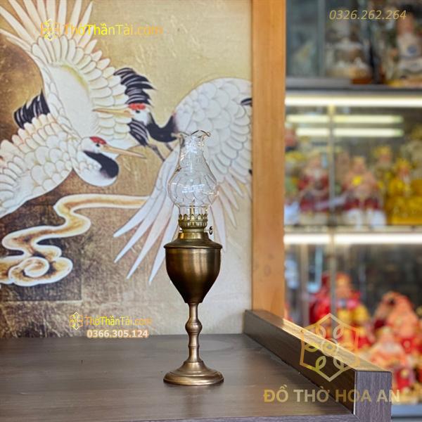 Đèn Dầu Đồng Vàng Dáng Giọt Lệ