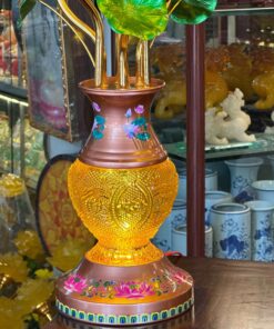 Đèn Thờ Hoa Sen 9 Bông Lưu Ly Thiên Đăng