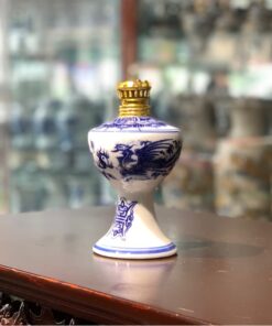 Đèn Dầu Rồng Men Lam