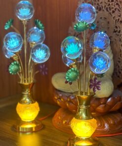 Đèn Thờ 5 Bông Cầu Hoa Sen
