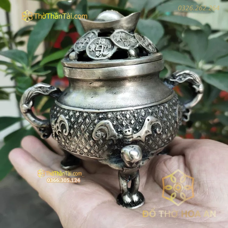 Đốt Trầm Đồng Thỏi Tiền Vàng