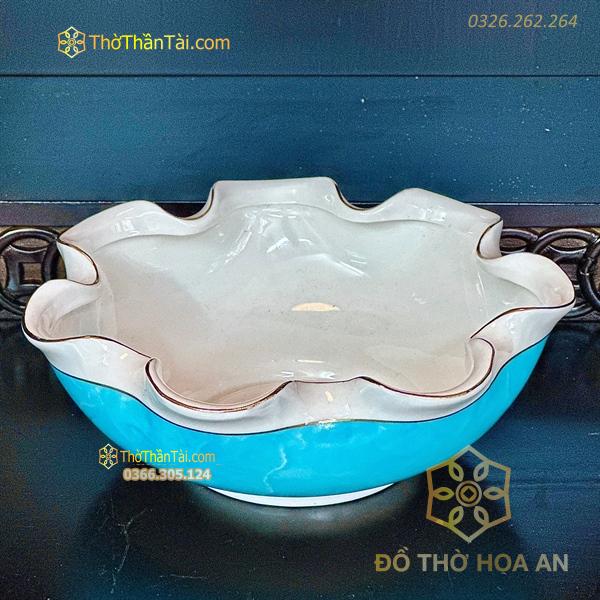 Bát Thả Hoa Sứ Vân Đá Xanh