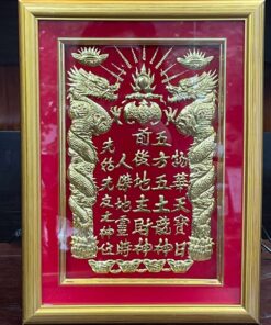 Bài Vị Thần Tài Dát Vàng Nền Đỏ