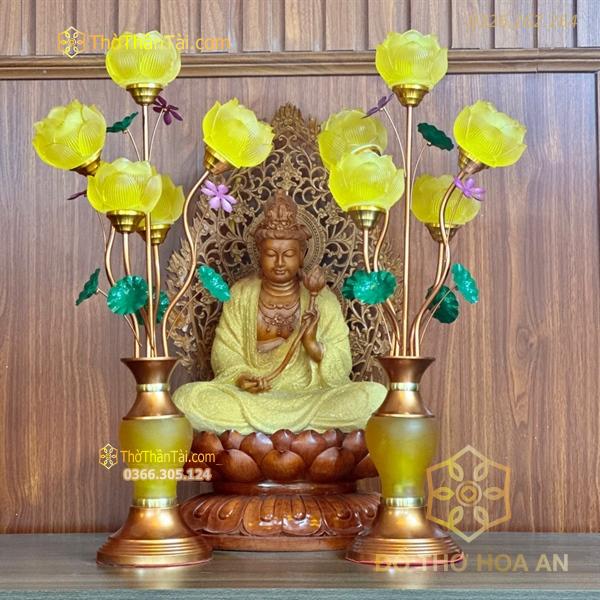 Đèn Thờ Hoa Sen Lưu Ly Thân Ngọc A23