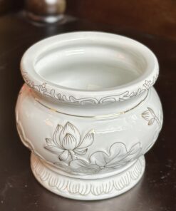 Bát Hương Hoa Sen Bạch Ngọc