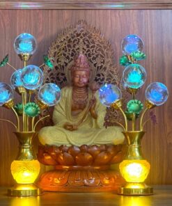 Đèn Thờ 5 Bông Cầu Hoa Sen