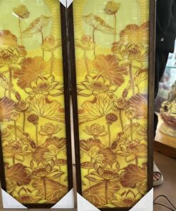 Đèn Hào Quang Tranh Trúc Chỉ Hoa Sen Đối TC530