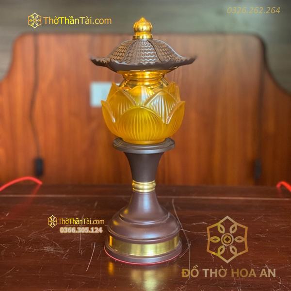 Đèn Thờ Chóp Sen Vàng