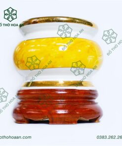 Bát Hương Sứ Vân Đá Vàng