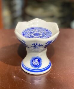 Chân Nến Thờ Bát Tràng Men Lam Cao