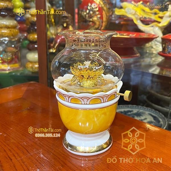 Đèn Dầu Vân Đá Vàng