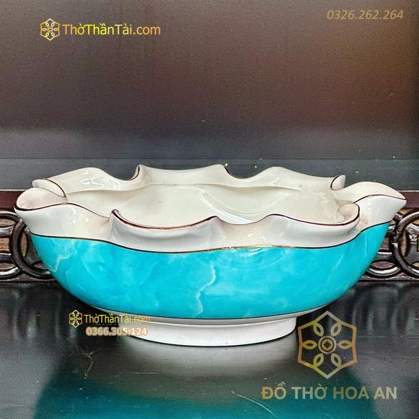 Bát Thả Hoa Sứ Vân Đá Xanh
