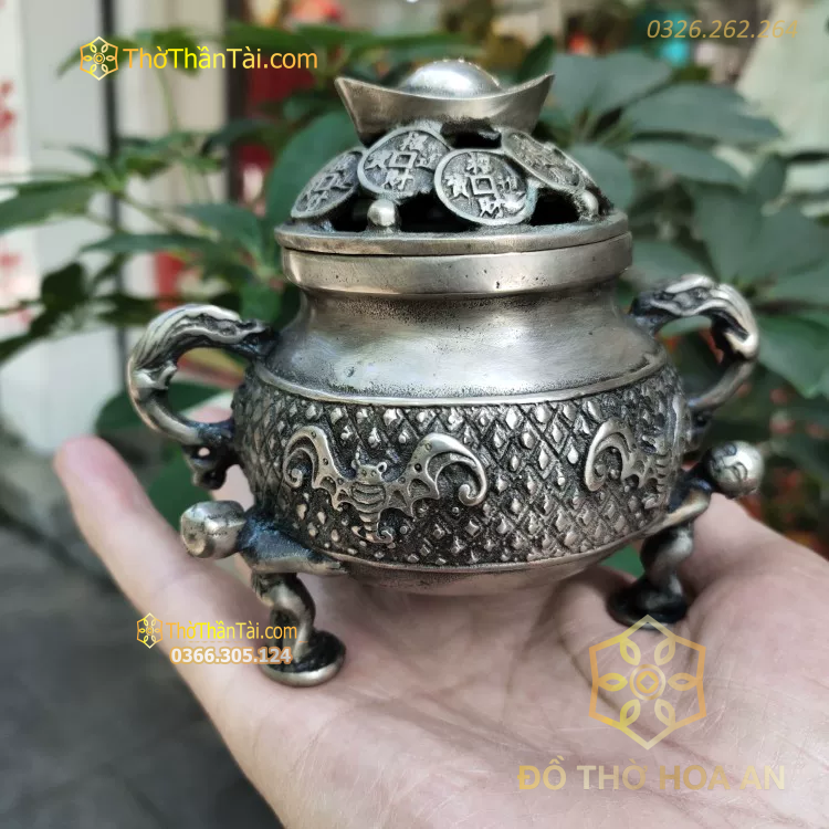 Đốt Trầm Đồng Thỏi Tiền Vàng